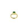 Dyrberg/Kern Joy Ring Topper, Gold & Emerald Green