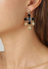 Dyrberg/Kern Leonora Drop Earrings, Gold & Black