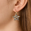 Dyrberg/Kern Libra Star Drop Earrings, Gold & Grey