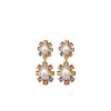 Dyrberg/Kern Lina Pearl Geo Floral Earrings, Gold Multi