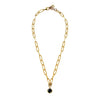 Dyrberg/Kern Lisanna Chain Link Necklace, Gold & Black