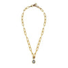 Dyrberg/Kern Lisanna Chain Link Necklace, Gold & Grey