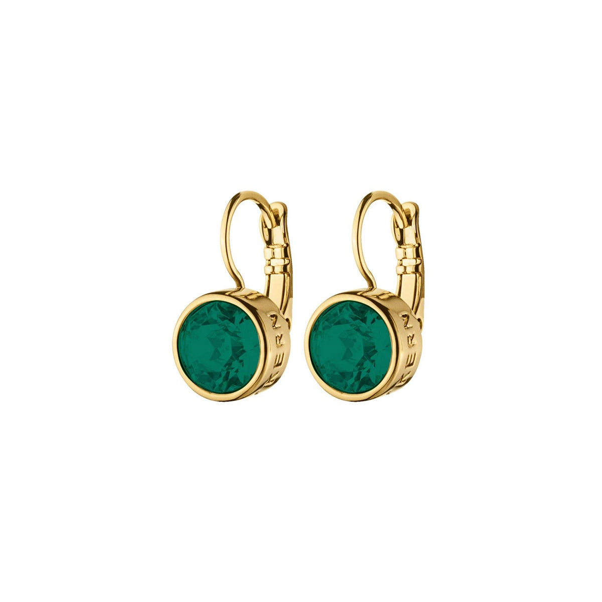 Dyrberg/Kern Louise Earrings, Gold & Green
