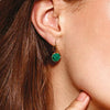 Dyrberg/Kern Louise Earrings, Gold & Green