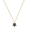 Dyrberg/Kern Lyra Star Necklace, Gold & Black