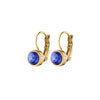 Dyrberg/Kern Madu Earrings, Gold & Sapphire Blue