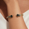 Dyrberg/Kern Mate Bracelet, Black & Gold