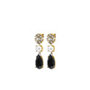 Dyrberg/Kern Misia Floral Drop Earrings, Gold & Black