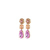 Dyrberg/Kern Misia Floral Drop Earrings, Pink & Gold