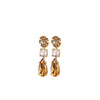 Dyrberg/Kern Misia Floral Drop Earrings, Yellow & Gold