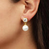 Dyrberg/Kern Naomi Pearl Earrings, Gold