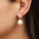 Dyrberg/Kern Naomi Pearl Earrings, Gold