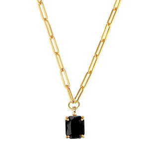 Dyrberg/Kern Octa Necklace, Gold & Black