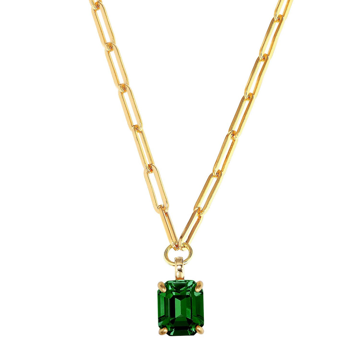 Dyrberg/Kern Octa Necklace, Gold & Green