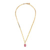 Dyrberg/Kern Octa Necklace, Pink & Gold