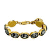 Dyrberg/Kern Opaline Bracelet, Grey & Gold