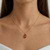 Dyrberg/Kern Orb Necklace, Brown & Gold