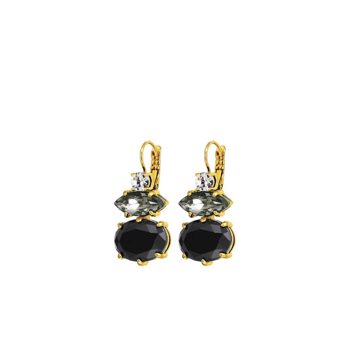 Dyrberg/Kern Parsana Earrings, Gold & Black
