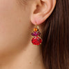 Dyrberg/Kern Parsana Earrings, Gold & Red