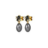 Dyrberg/Kern Petun Earrings, Black & Gold