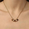 Dyrberg/Kern Phila Necklace, Brown & Gold