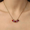 Dyrberg/Kern Phila Necklace, Red & Gold