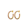 Dyrberg/Kern Pina Hoop Earrings, Gold & Pink