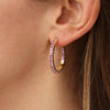 Dyrberg/Kern Pina Hoop Earrings, Gold & Pink