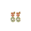 Dyrberg/Kern Poppy Earrings, Gold & Light Green Multi