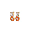 Dyrberg/Kern Poppy Earrings, Orange & Gold