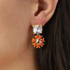 Dyrberg/Kern Poppy Earrings, Orange & Gold