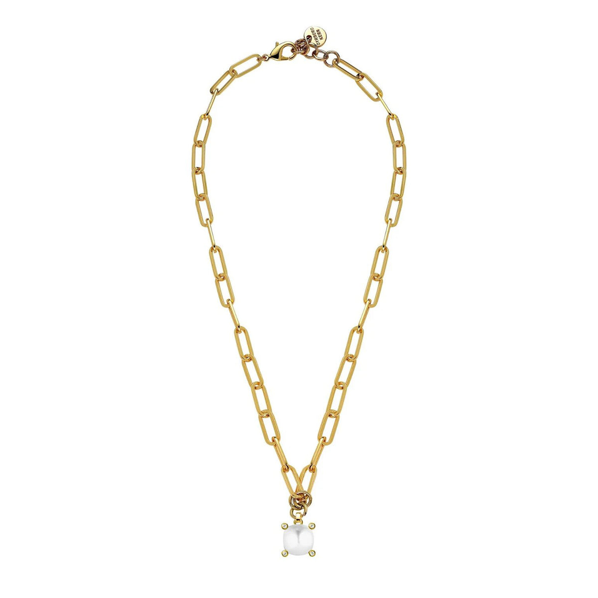 Dyrberg/Kern Ramina Necklace, Gold & Emerald Green
