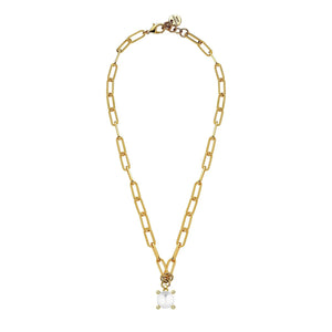 Dyrberg/Kern Ramina Necklace, Gold & Emerald Green