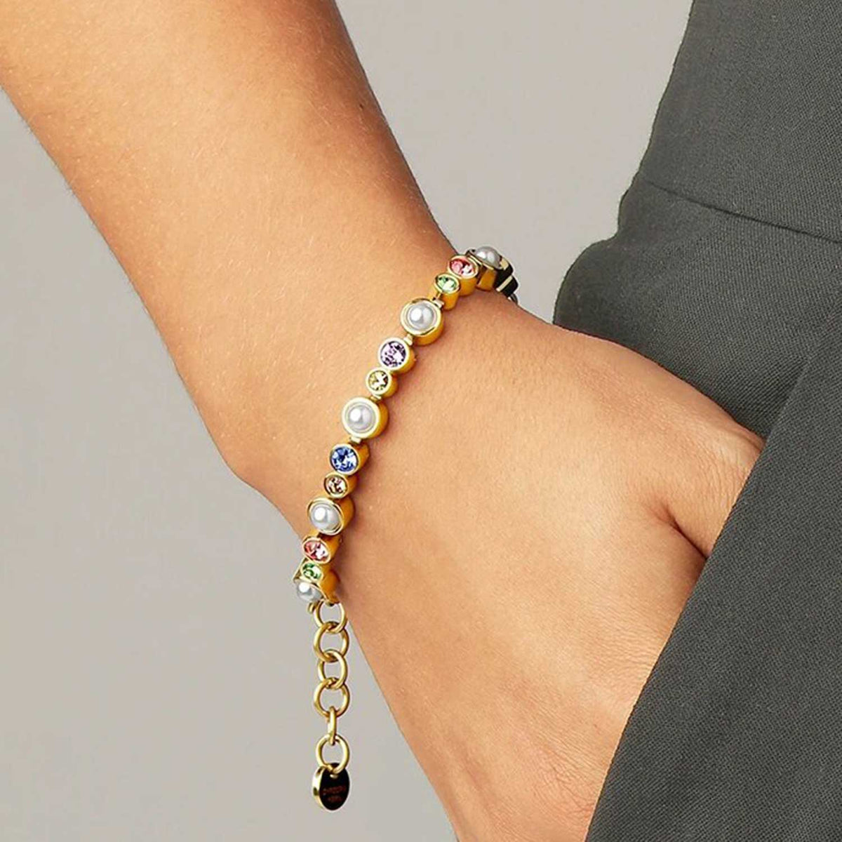 Dyrberg/Kern Sacha Pearl Bracelet, Gold Multi