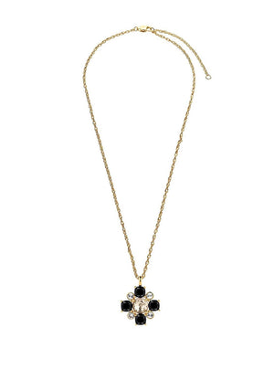Dyrberg/Kern Sassi Necklace, Black & Gold