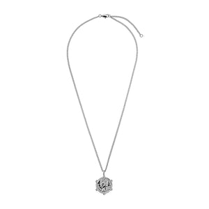 Dyrberg/Kern Siena Coin Crystal Necklace, Silver