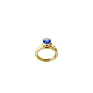 Dyrberg/Kern Strength Ring Topper, Gold & Blue