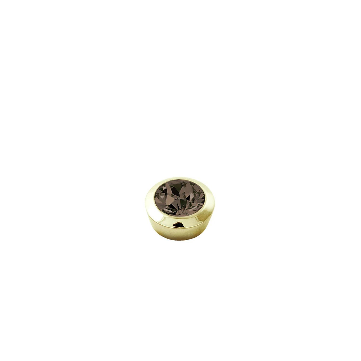 Dyrberg/Kern Strength Ring Topper, Gold & Smoke Grey
