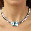 Dyrberg/Kern Tagona Necklace, Blue & Silver