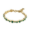 Dyrberg/Kern Teresia Bracelet, Green and Gold