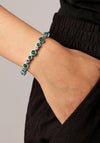 Dyrberg/Kern Teresia Bracelet, Silver & Green