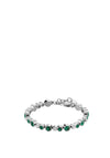 Dyrberg/Kern Teresia Bracelet, Silver & Green