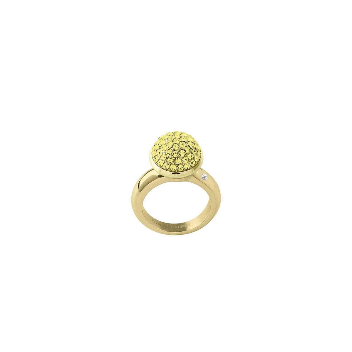 Dyrberg/Kern Unity Pavé Crystal Ring Topper, Gold & Yellow