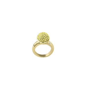 Dyrberg/Kern Unity Pavé Crystal Ring Topper, Gold & Yellow