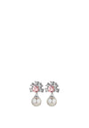 Dyrberg/Kern Veronica Pearl Drop Earrings, Silver & Rose