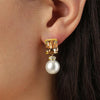 Dyrberg/Kern Wali Pearl Earrings, Gold