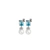 Dyrberg/Kern Wali Pearl Earrings, Blue & Silver