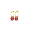 Dyrberg/Kern Wisp Earrings, Red & Gold