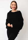 d.e.c.k by Decollage Draped Jumper, Black