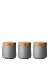 Denby Set of 3 Storage Canisters, Grey